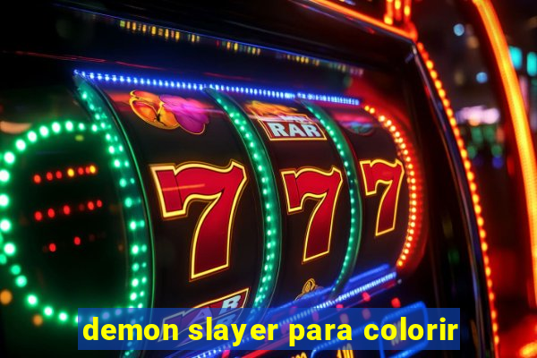 demon slayer para colorir